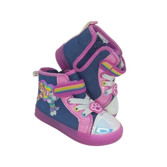 Nickelodeon Other - Nickelodeon Paw Patrol Toddle Girls Casual Sparkly Pink Hi Top Sneakers - sz. 7T